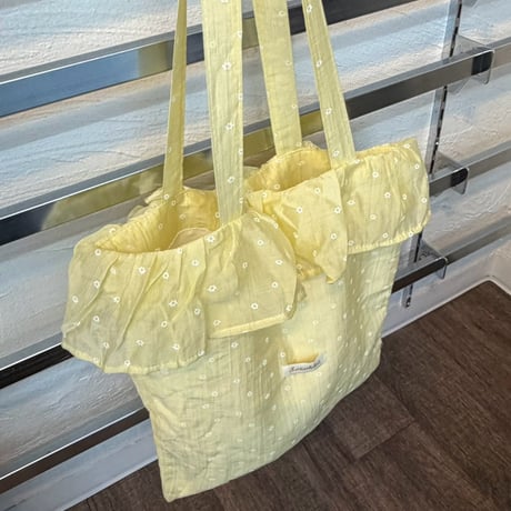 2607BG055(S)/ Dot Lace Tote Bag（Yellow）