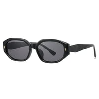 【 Select 】Retro Rivet Sunglasses (Black/Grey）