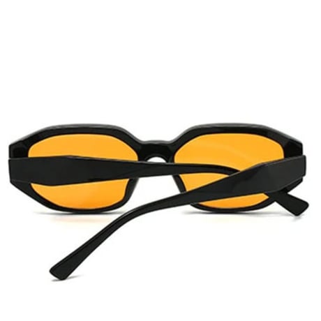 【 Select 】Retro Rivet Sunglasses (Black/Orange）