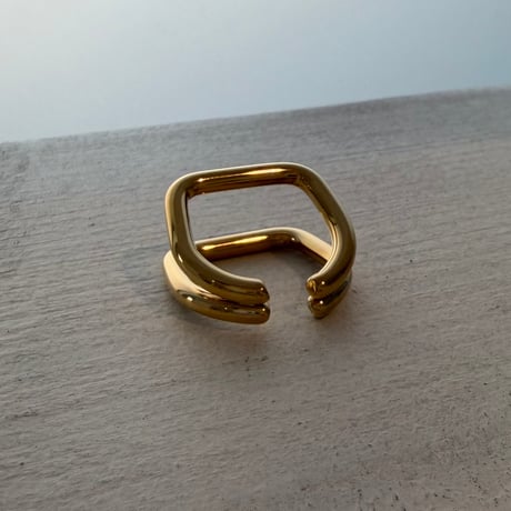 2610RG0844 / Square Double Line ring （Gold）
