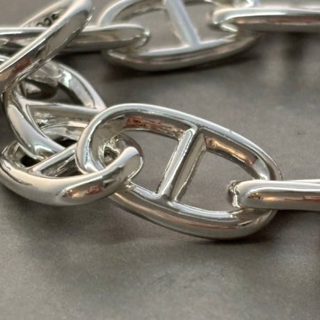 2610BR0158 / Silver Plated Anhor Chain Bracelet（Silver）