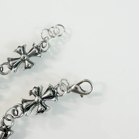 IM26AC_BRL031 / Vintage Floral Cross Bracelet（Antique Silver）