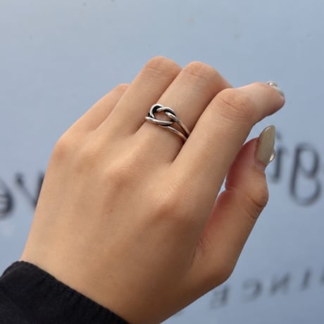2609RG0838 / Heart knot ring （Silver）