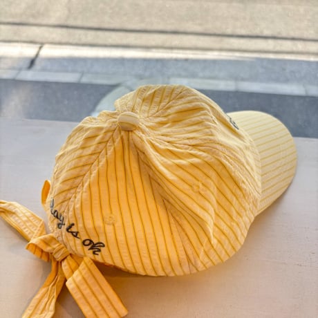 2607HW071(S) / Back Ribbon Stripe Cap（Yellow）