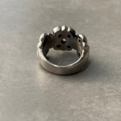 【Select】IM26AC_RG029/ Vintage Crest Ring #1 / Stainless Steel（Silver）