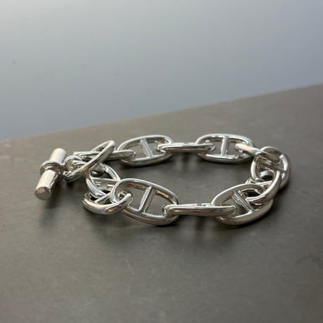 2610BR0158 / Silver Plated Anhor Chain Bracelet（Silver）