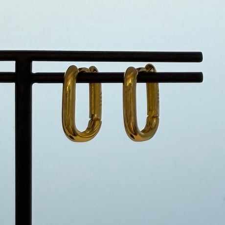 2608PR0857 / Mini oval hoop Pierce（Gold）