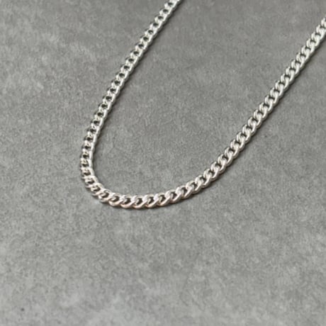 2610NC0412 / Slim Curb Chain Necklace（Silver）