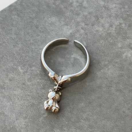 2609RG0843 /  Heart & bear charm  ring （Silver）