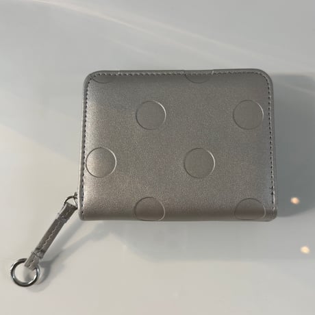 2609GS077 (S)/ Embossed Dot Two-fold Wallet（Silver）