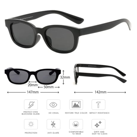 【 Legit Eyewear 】Sunglasses Takakura (Black/Grey)