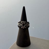 【Select】IM26AC_RG029/ Vintage Crest Ring #1 / Stainless Steel（Silver）