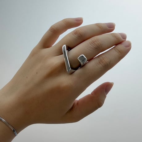【Select】IM26AC_RG060 / Bold Square Ring（Silver）
