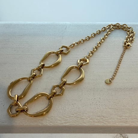2608NC0404 / Half craft chain Necklace（Gold）