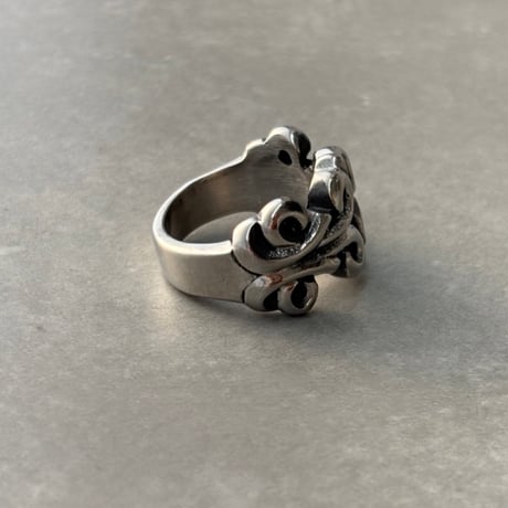 【Select】IM26AC_RG029/ Vintage Crest Ring #1 / Stainless Steel（Silver）