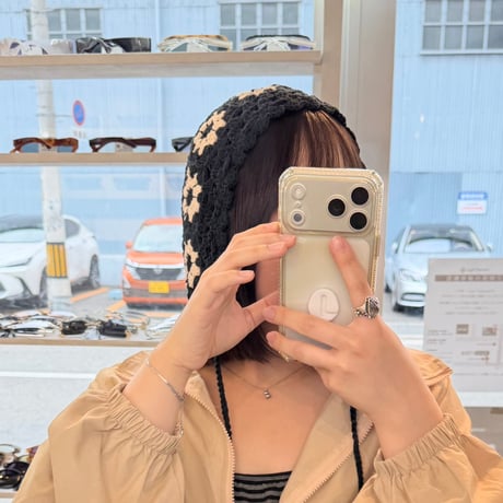 2606HW068(S) / Floral Hooded Bonnet（Black）