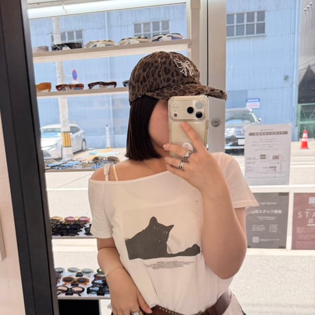 2607HW073(S) / Leopard  Ribbon Motif Cap（Brown）