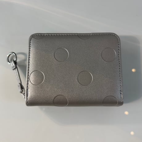 2609GS077 (S)/ Embossed Dot Two-fold Wallet（Silver）