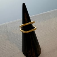 2610RG0844 / Square Double Line ring （Gold）