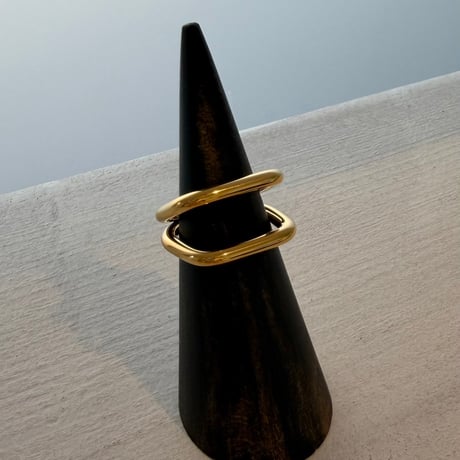 2610RG0844 / Square Double Line ring （Gold）