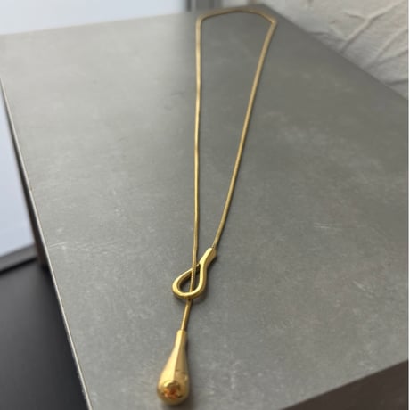 2609NC0405 / Heart motif drop Y-Necklace（Gold）