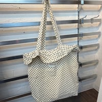 2607BG055(S)/ Dot Lace Tote Bag（White）