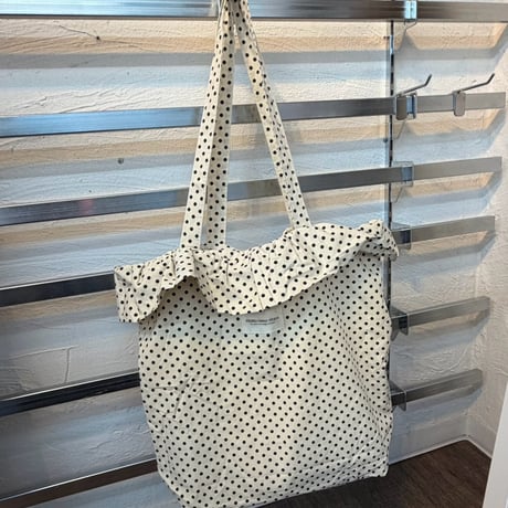 2607BG055(S)/ Dot Lace Tote Bag（White）