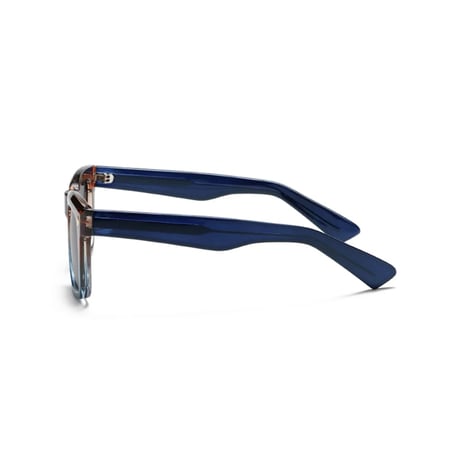 【 Select 】Retro Square Polarized Sunglasses (Demi Navy/Grey)