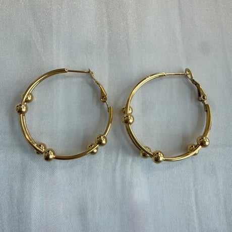 2610PR0861 / Layered Ball Hoop Pierce（Gold）