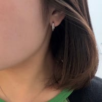 2608PR0857 / Mini oval hoop Pierce（Silver）