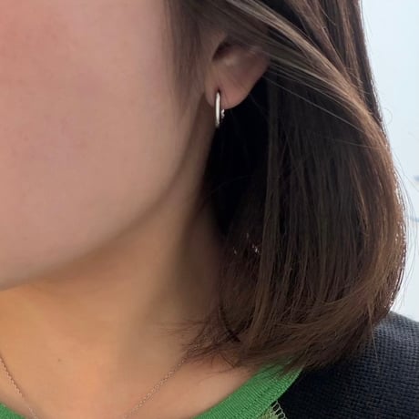 2608PR0857 / Mini oval hoop Pierce（Silver）