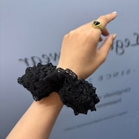 2603HA0083(S)/ Frill lace Chouchou （Black）
