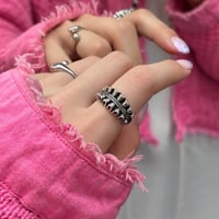 2610RG0850 /  Shirred Ribbon Ring （Silver）