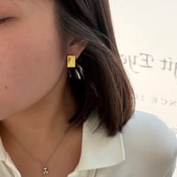 2608PR0856 / Square hoop Pierce（Gold）