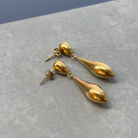 2609PR0858 / Double Teardrop Metal Pierce（Gold）