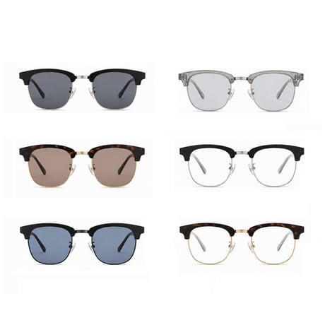 【 Select 】IM26SG0193 / Classic Browline Sunglasses (Black/Silver/Smoke)