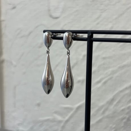 2609PR0858 / Double Teardrop Metal Pierce（Silver）