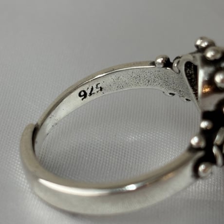 2610RG0854 /  Olive Heart Stone Ring （Silver）