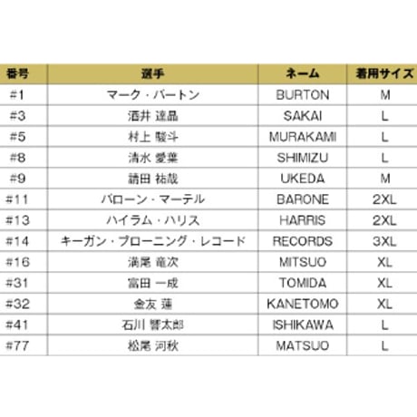 【AWAY】 2026-27シーズン オーセンティックユニフォーム（上）