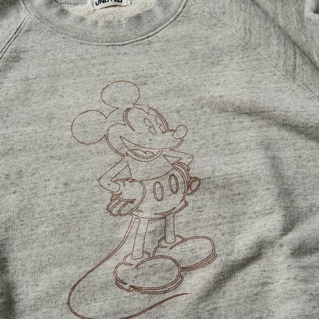 JACKSON MATISSE × UNDYED MickeyMouse Crew Sweat / Outline ver / ジャクソンマテイスxアンダイド ミッキーマウス スウェット アウトライン