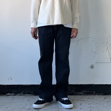 OLD PARK SWAPPED JEANS - BLACK - sizeL ① / OP-593 / OLDPARK オールドパーク スワップト ジーンズ  ブラック Lサイズ ①