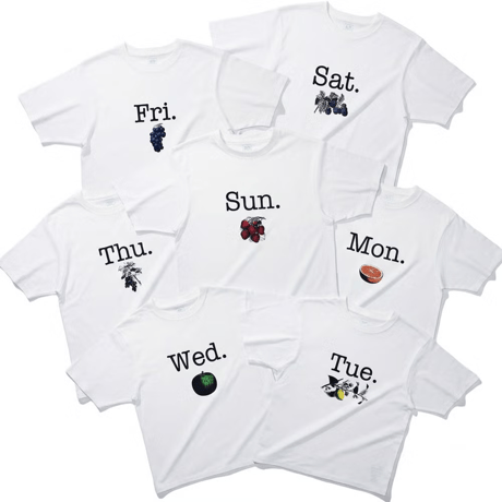 TODAY edition ⅹFTL 7fruit 7days Tee / トゥデイエディション x フルーツオブザルーム ７フルーツ 7ディズTシャツ［Limited］