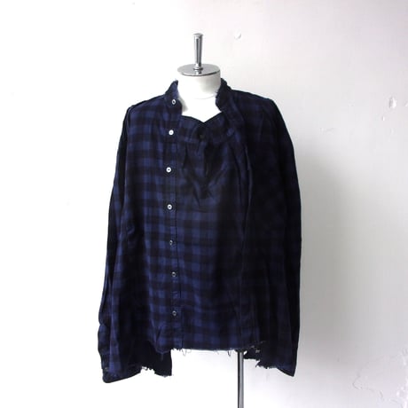 OLD PARK SLEEVE FRONT SHIRT FLANNEL - FREE / OP-590 / OLDPARK オールドパーク スリーブフロント シャツ フランネル