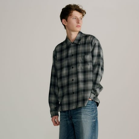 GOLD｜東洋エンタープライズ Super 120's WOOL CHECK OPEN SHIRT /  GL29753 / スーパー120ʼs ウール チェック オープンシャツ  【2026FW】