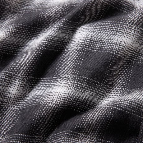 GOLD｜東洋エンタープライズ COTTON SILK NEP CHECK OPEN SHIRT -GRAY-/GL29754/ コットン シルクネップ チェックオープンシャツ 【2026FW】