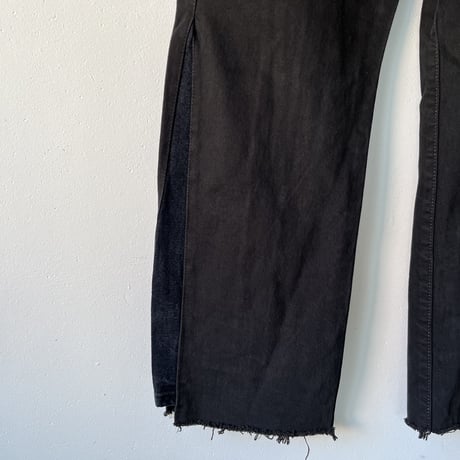 OLD PARK SWAPPED JEANS - BLACK - sizeL ② / OP-593 / OLDPARK オールドパーク スワップト ジーンズ  ブラック Lサイズ  ②