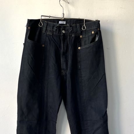 OLD PARK SWAPPED JEANS - BLACK - sizeL ① / OP-593 / OLDPARK オールドパーク スワップト ジーンズ  ブラック Lサイズ ①