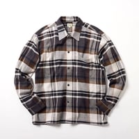 GOLD｜東洋エンタープライズ COTTON SILK NEP CHECK OPEN SHIRT -GRAY-/GL29754/ コットン シルクネップ チェックオープンシャツ 【2026FW】