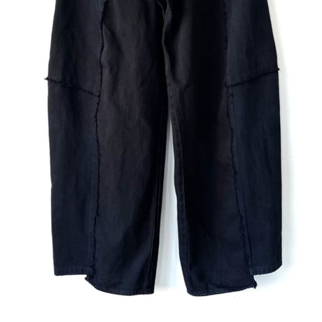 OLD PARK DARTS BAGGY JEANS - BLACK -sizeL / OP-555 / OLDPARK オールドパーク バギージーンズ　デニム ブラック Lサイズ