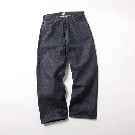 GOLD｜東洋エンタープライズ RECYCLED WASTE SUVIN COTTON YARN 14oz. DENIM 5POCKET WIDE PANTS WWⅡ MODEL / 大戦モデル